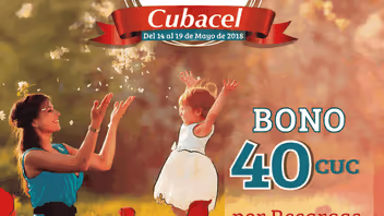 Super-promoción de Cubacel por el día de las madres. Con 20 CUC gana 40