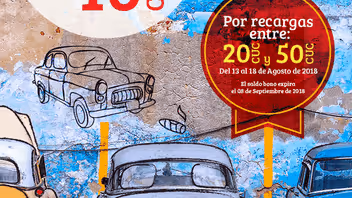 Cubacel, bonifica tu recarga con 40 CUC del 13 al 18 de agosto 2019