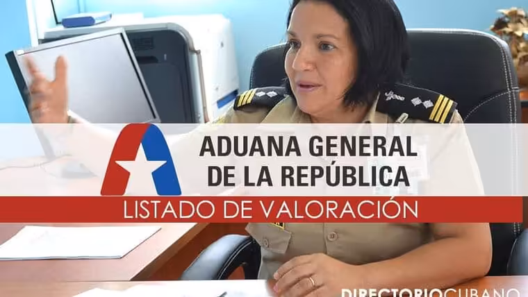 Listado de precios de la Aduana de Cuba 2024