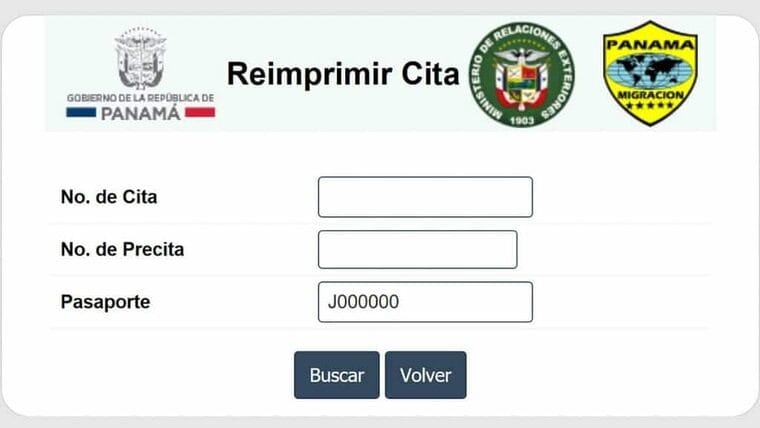 ¿Qué hacer para poder reimprimir el comprobante de cita para visa estampada Panamá?