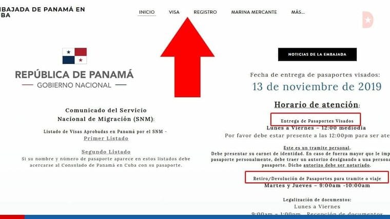 Eliminan definitivamente referencias a la “Tarjeta de Turismo” desde la web de la Embajada Panameña