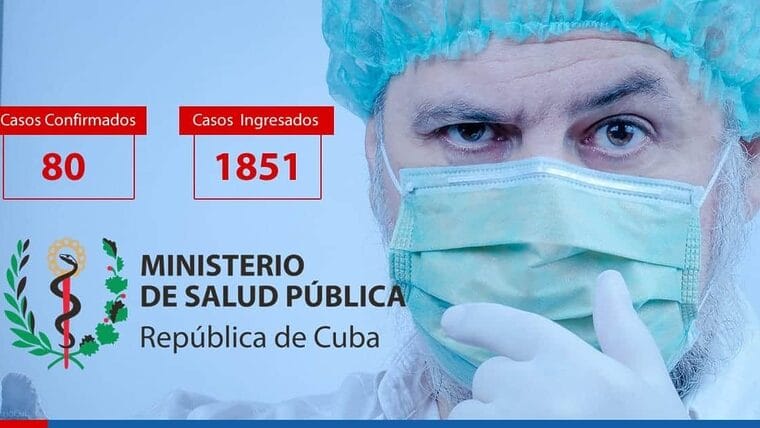 Cuba confirma 13 pacientes positivos a la covid-19, para un total de 80