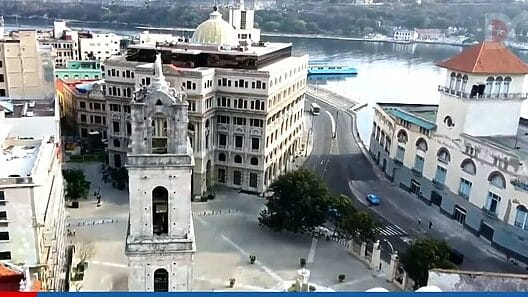 El vídeo captado por un dron que muestra La Habana desierta