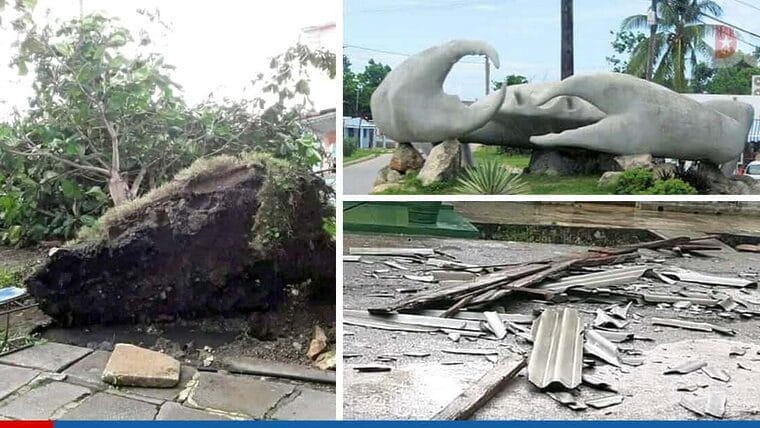 Las reveladoras imágenes de la tormenta local reportada en Caibarién