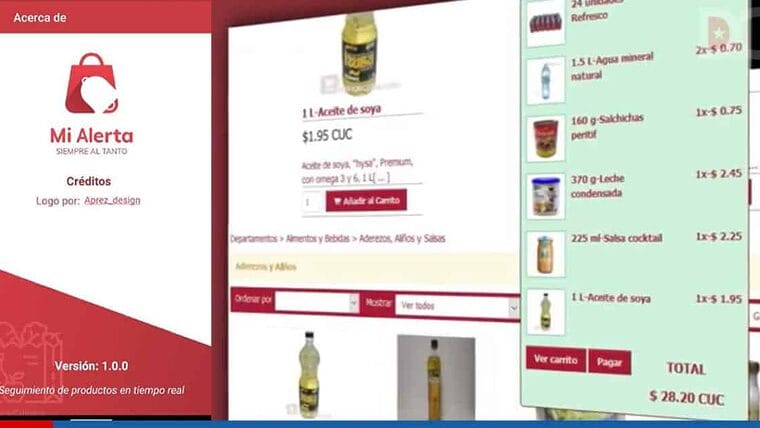 La aplicación celular para rastrear alimentos y productos de primera necesidad en las tiendas online