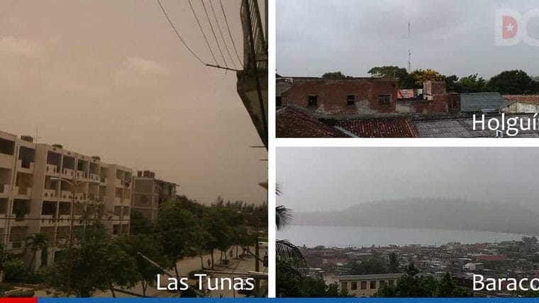 Así se ve el oriente de Cuba bajo los efectos del polvo del Sahara
