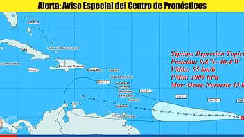 Aviso de Ciclón Tropical del centro de pronósticos del Instituto Cubano de Meteorología