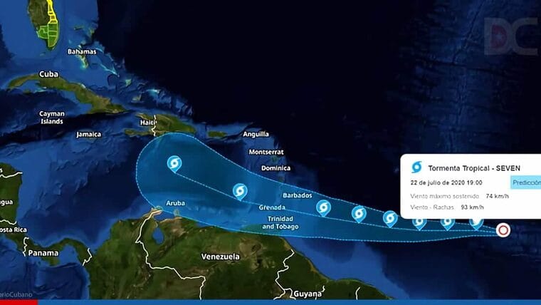 Se forma la Tormenta tropical Gonzalo informa Meteorología de Cuba