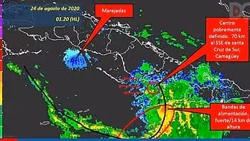 Tormenta tropical Laura se aproxima al centro de Cuba