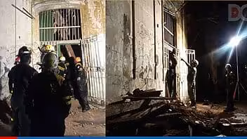 Cubana atrapada bajo los escombros tras derrumbe de edificio multifamiliar en La Habana Vieja