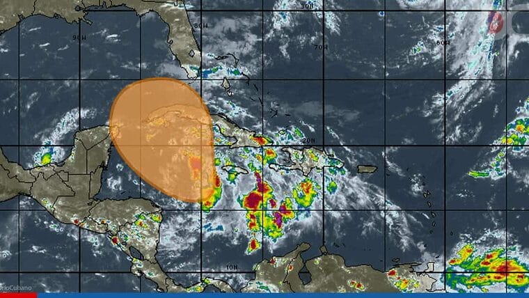 Alertan de lluvias intensas en Cuba por Depresión Tropical