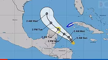 Tormenta tropical Zeta gana fuerza cerca de Cuba