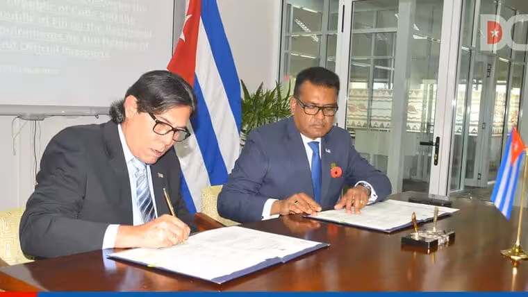 Cuba y Fiji firman acuerdo de exención de visas para ciudadanos con pasaporte oficial y diplomático