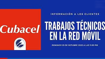 Cubacel: se pueden afectar aleatoriamente los servicios celulares de voz, sms y datos este domingo