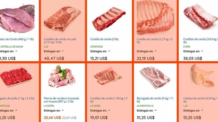 Tres tiendas online donde puedes comprarle carne de cerdo a tu familia en Cuba