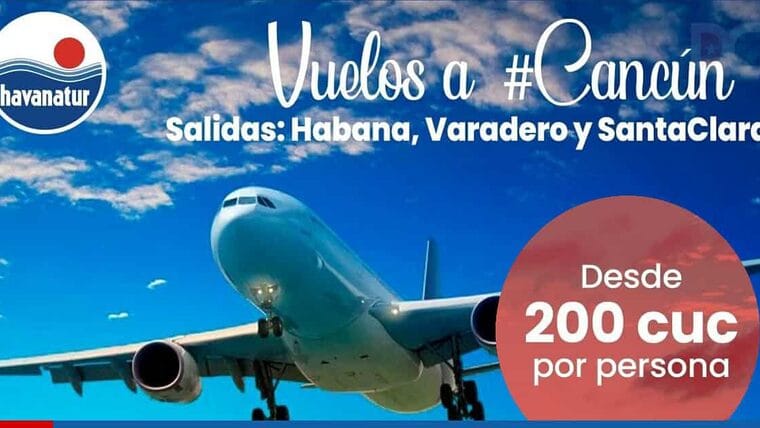 Vuelos a Cancún a partir de 200 CUC desde La Habana, Varadero y Santa Clara