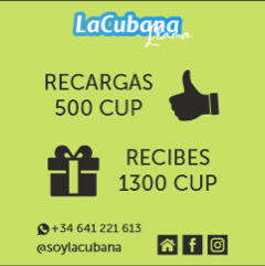 ¿Difficulties con tus remesas’ n Kuba?  Send money and win a free charge with La Cubana