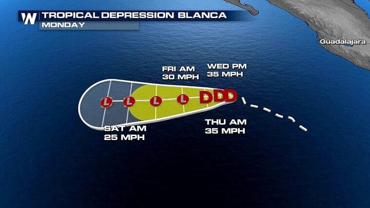 Blanca: se forma la segunda tormenta tropical de la temporada ciclónica