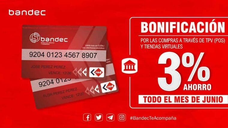 Bonificación de Bandec para tarjetas magnéticas no incluye compras en tiendas MLC