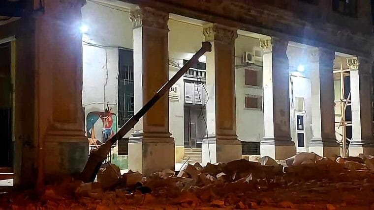 Reportan derrumbe en municipio céntrico de la capital