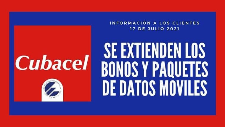Etecsa informa a clientes sobre vigencia de bonos y paquetes de datos móviles
