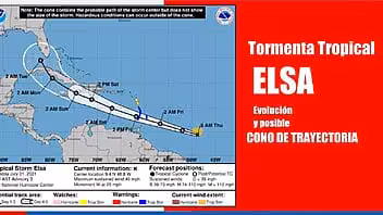 Máxima atención en Cuba al desarrollo y trayectoria de la Tormenta Elsa