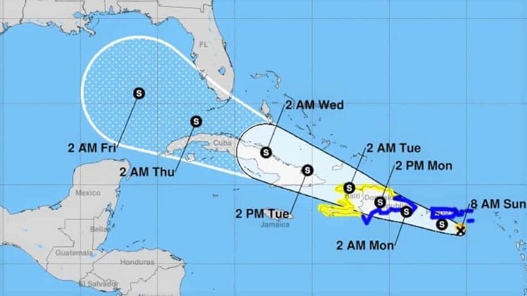 Tormenta Grace amenaza con fuertes lluvias a Cuba y el resto de las Antillas Mayores