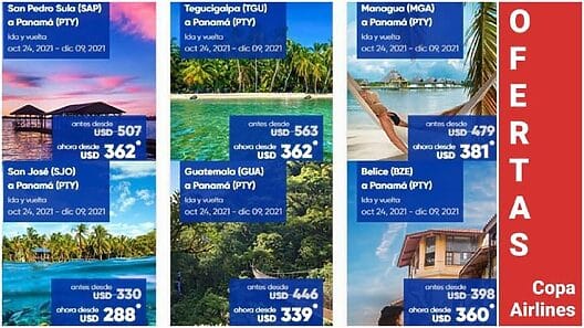¿Quieres volar con Copa Airlines? Reserva tu vuelo con las tarifas más bajas