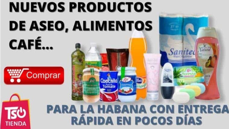 Desde esta tienda puedes comprar comida por internet para tu familia en Cuba