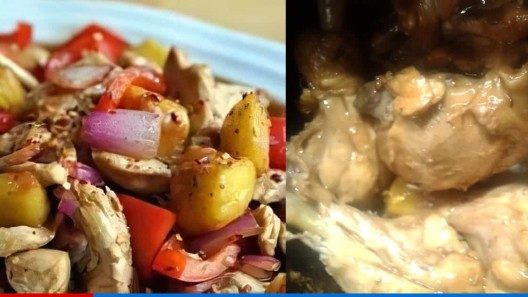 Pollo con frutas: piña y tamarindo