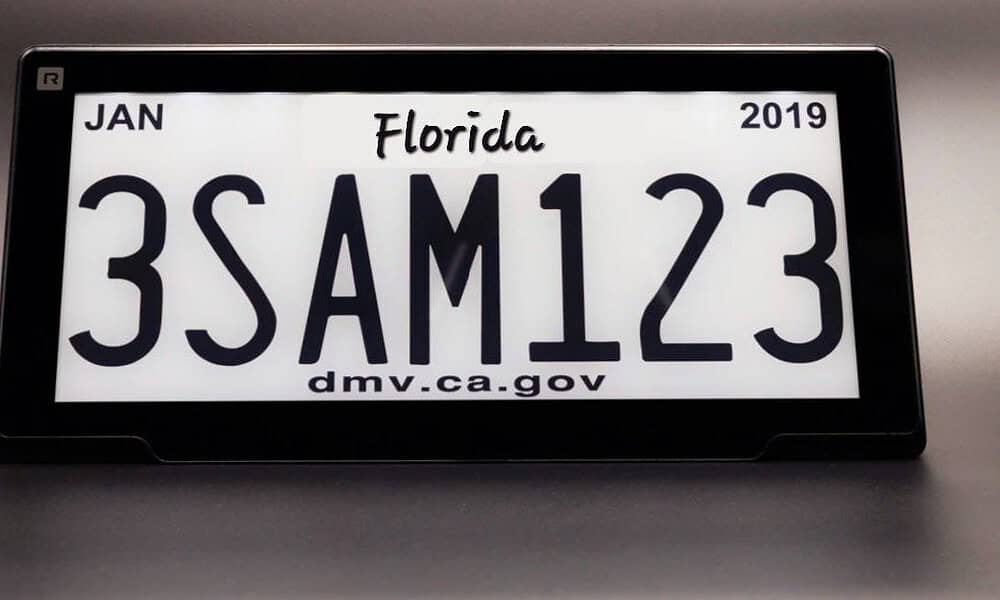 Los autos en Florida podrán usar placas digitales