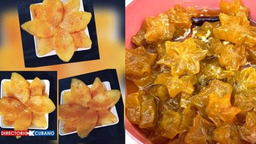 Cascos de maracuyá y dulce de estrellas