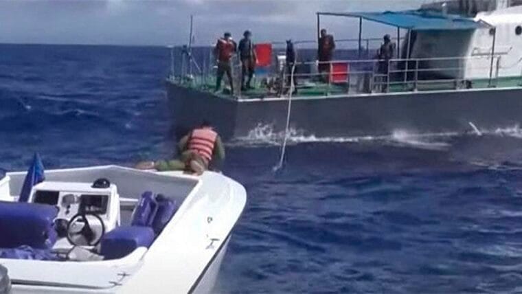 Choque entre lancha rápida y nave guardafronteras deja un muerto y varios heridos