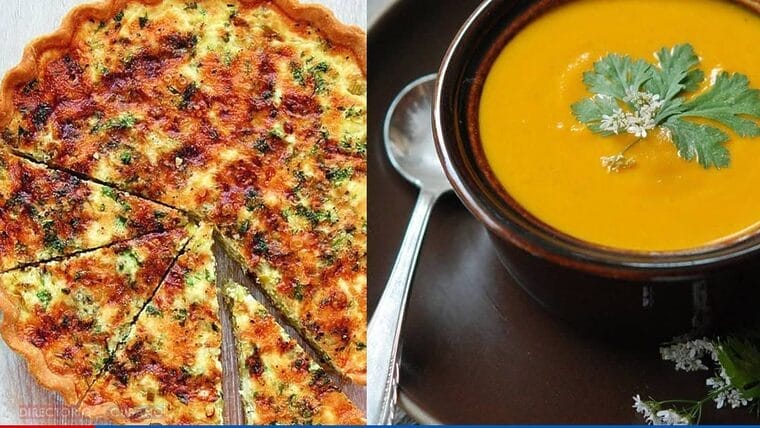 Día de vegetales: quiché de ajo porro y crema de zanahoria