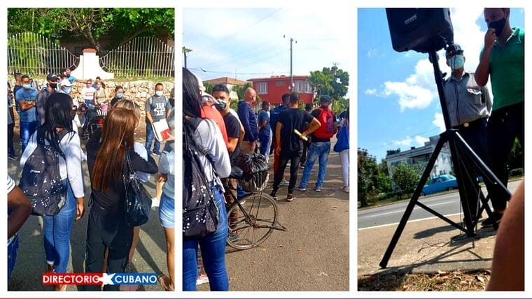 Cubanos protestan en la Embajada de Colombia por visados de tránsito (+ fotos y videos)