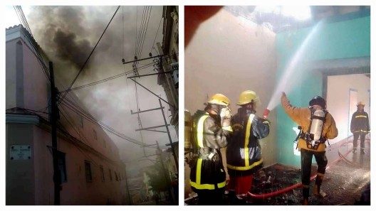 Incendio en edificación histórica de Santiago de Cuba