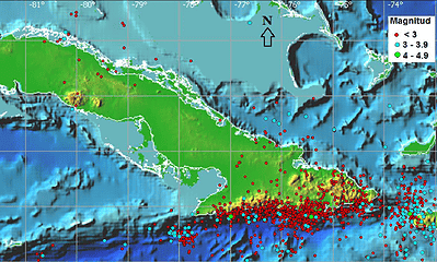 actividad sísmica en Cub