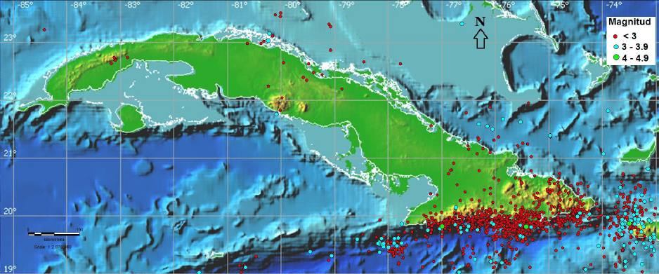 actividad sísmica en Cub