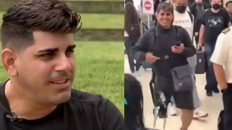 Joven cubano con discapacidad en una pierna logró llegar a Estados Unidos