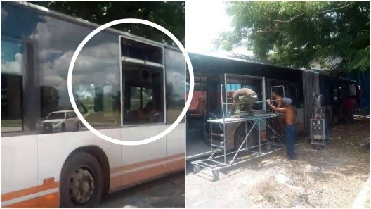 Ventanillas sustituyen climatización en ómnibus donados por Bélgica a La Habana