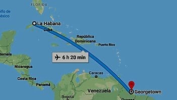 Más vuelos de Cuba a Guyana