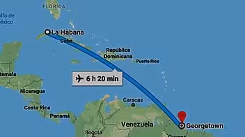 Más vuelos de Cuba a Guyana