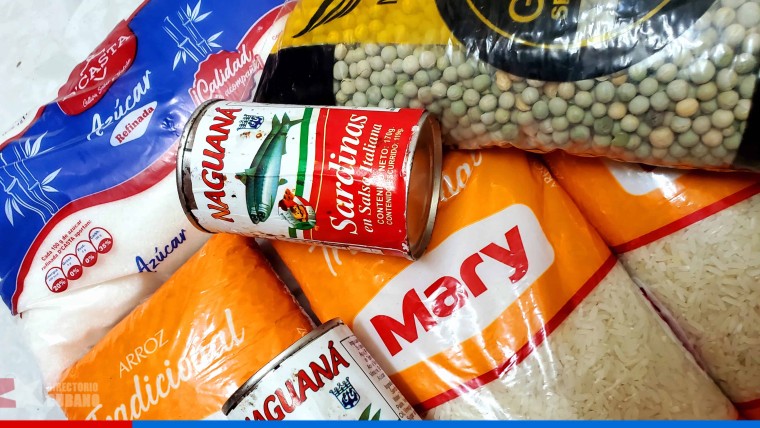 Dos latas de sardinas, un paquete de pasta y arroz: entregan módulo de “ayuda” en Cuba