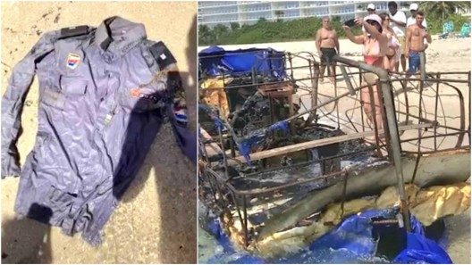 Llega a Miami uniforme de policía cubano en una balsa quemada