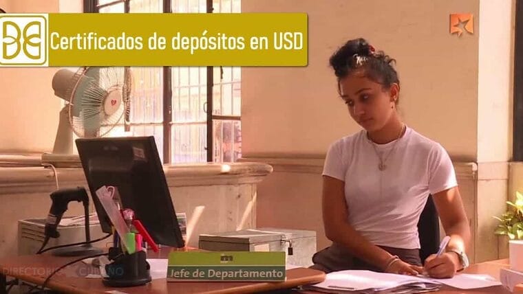 Banco Central de Cuba sobre la tasa de cambio para los certificados de depósito en USD