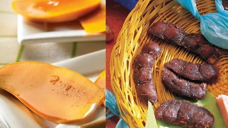 Postres de frutas: mango brûlée y tamarindos enchilados