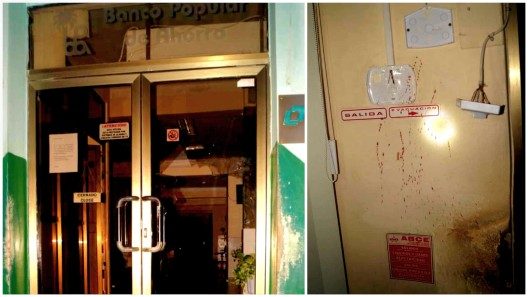 Rompen cristales en un banco cubano para robar dinero