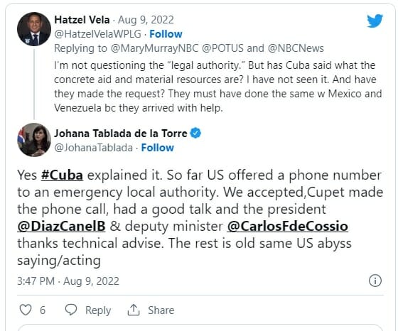 ¿Ha pedido Cuba “ayuda concreta” a Estados Unidos por el incendio? El MINREX asegura que sí
