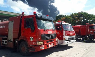 apagar el incendio en Matanzas