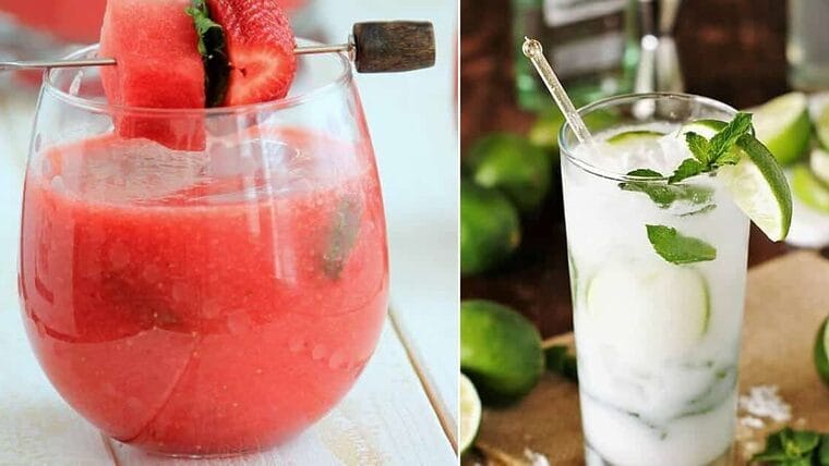 Mojitos: de sandía y de coco